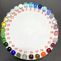 Color swatch with numbers on a circular chart